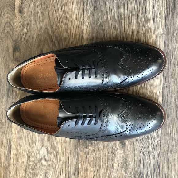 Stafford Nolan Black Dress Shoes - Picture 3 of 7